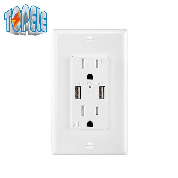 Ċarġer tal-USB b'Veloċità Għolja Intelliġenti Użu fuq ġewwa ta 'Ħruġ Reżistenti għat-Tbagħbis 15A